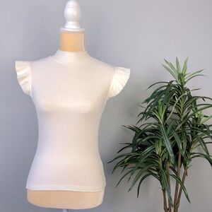 NEW Storia rib-knit butterfly sleeve sweater